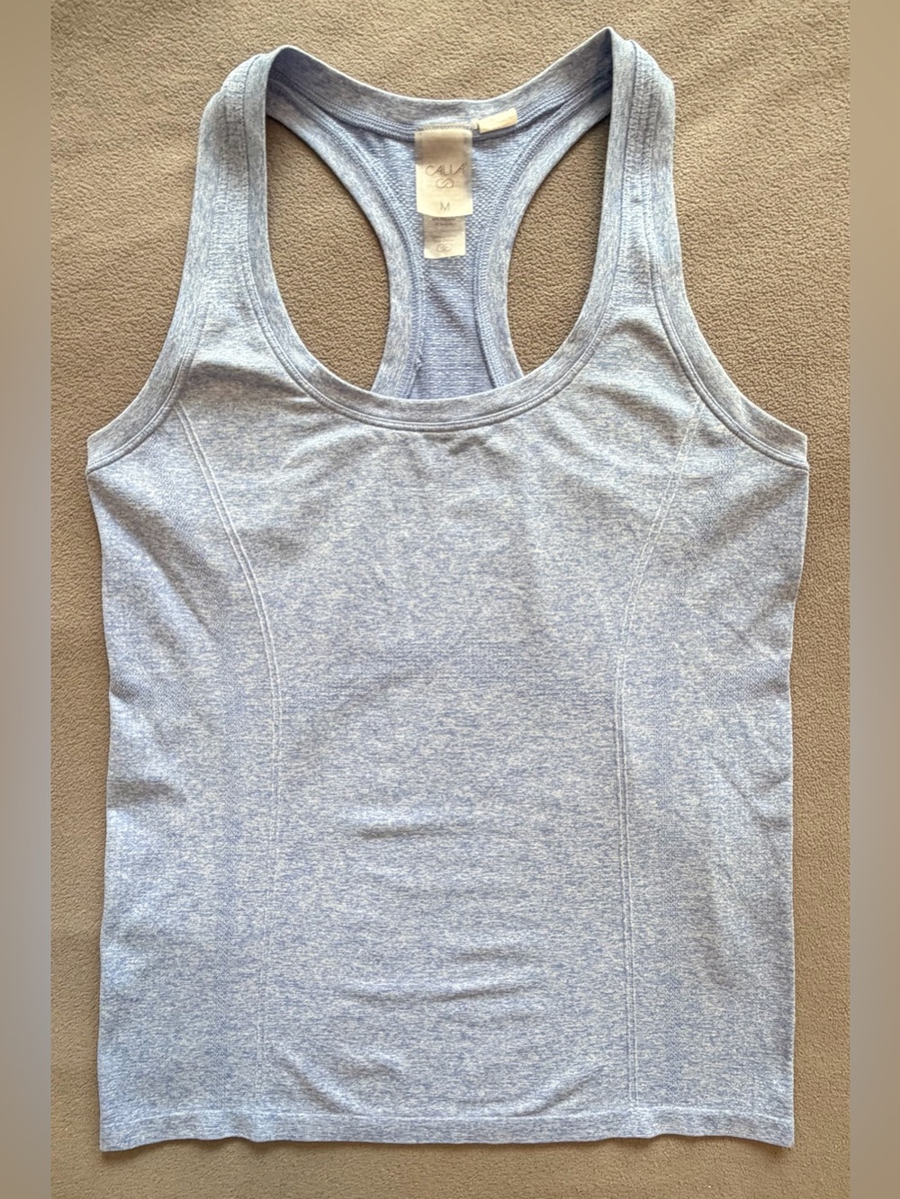 Calia - Blue - Women’s - Racerback Tank - Seamless Scoop Neck - Medium